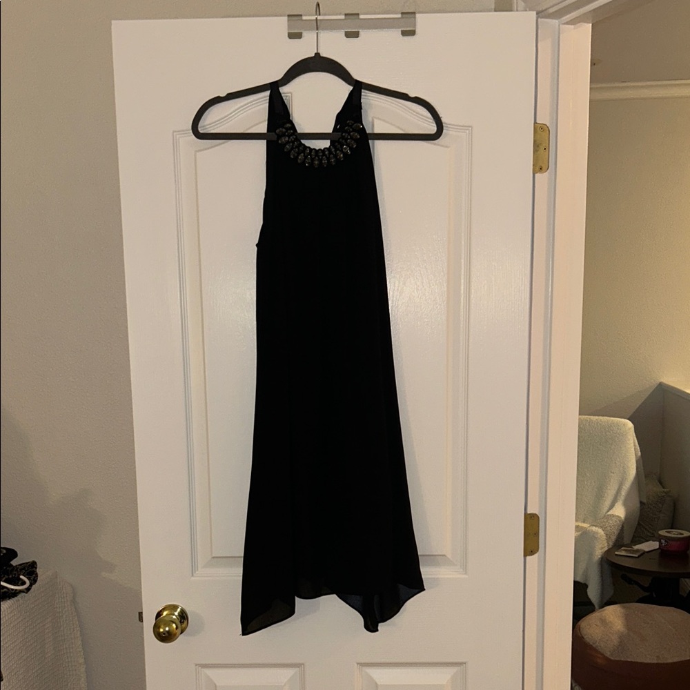 Max Studio Black Halter Midi Dress
